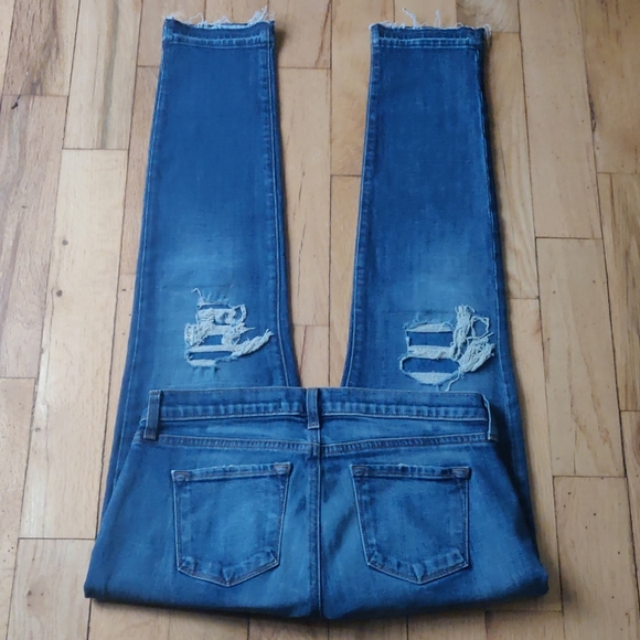 J Brand Ellis Villain Distressed straight leg with raw hem 27 - Picture 3 of 6
